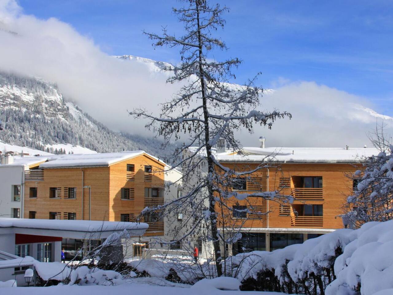 Haus von aussen im Winter